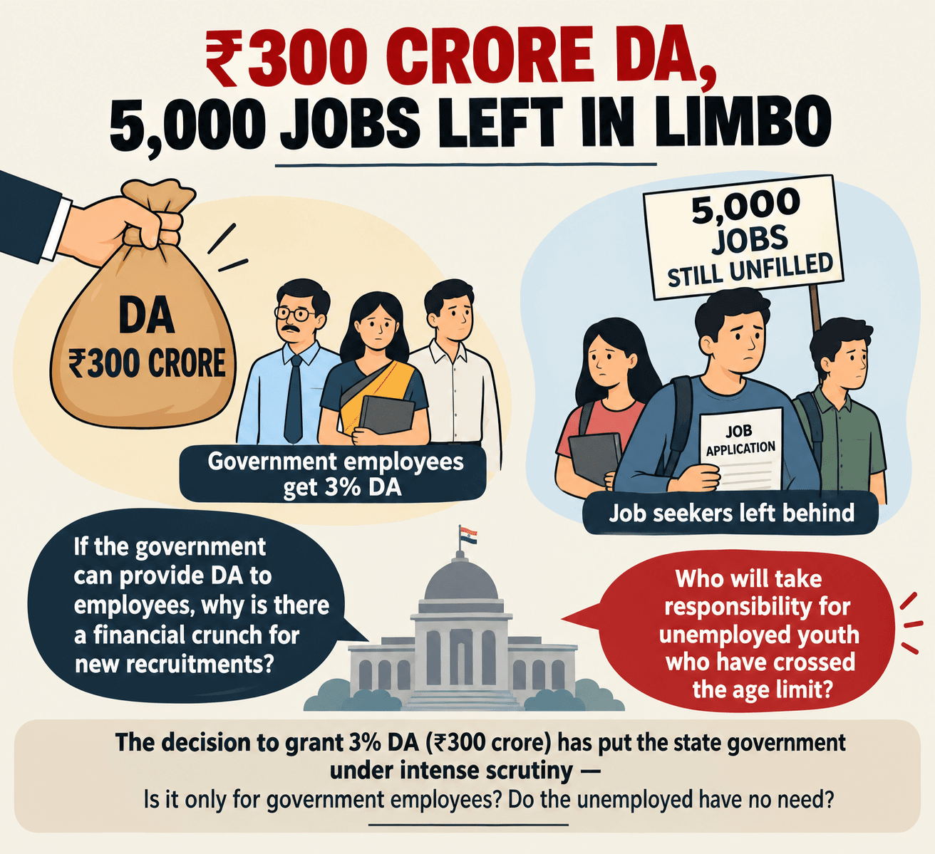 ₹300 Crore DA, 5,000 Job Opportunities at Stake